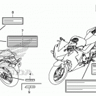 CBR300R Лейбл предостережения
