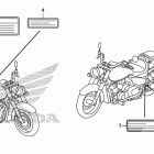 VT750C Лейбл предостережения