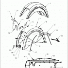 N131C/D/V CHIEF CLASSIC/DARK HORSE/VINTAGE ALL OPTIONS Body, rear fender assembly - n131c  /  d  /  v all optio...