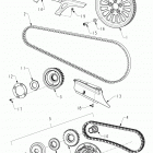 N121C/V/D CHIEF CLASSIC/VINTAGE/DARK HORSE ALL OPTIONS Drive train, belts, chains and sprockets - n121c  /  v  ...