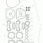 N121C/V/D CHIEF CLASSIC/VINTAGE/DARK HORSE ALL OPTIONS Engine, top engine gasket kit - n121c  /  v  /  d all op...