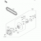 Mule 4000 (KAF620-PEF) Driven converter  /  drive belt