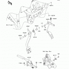 Mule 610 4x4 (KAF400-AEF) Brake pedal  /  throttle lever