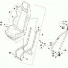 WILDCAT 4X RED Rear seat assembly