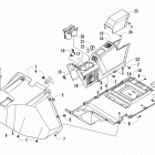 WILDCAT 4X RED Front console and floor panel assembly