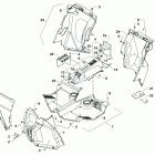 WILDCAT TRAIL XT GREEN Console and floor panel assembly