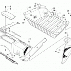 WILDCAT X GREEN Cargo box and taillight assembly