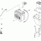 Prowler 700 HDX Battery and starter motor assembly