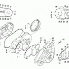 Prowler 650 XT Clutch  /  v-belt  /  magneto cover assembly
