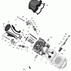 Maverick MAX 1000, STD, XRS, XRS-DPS Головка цилиндров передняя часть