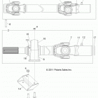 R14TH90DG RANGER 900 DIESEL Кардан передний