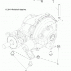 R14TH90DG RANGER 900 DIESEL Drive train, rear gearcase mounting