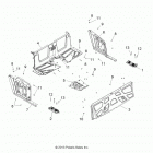 R14WH57AA/AC/AR/6EAT RANGER CREW 570 EFI Body, rear floor and fenders