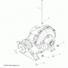 R14WH90DG RANGER CREW 900 DIESEL Drive train, rear gearcase mounting