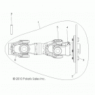 R14WH90DG RANGER CREW 900 DIESEL Drive train, rear prop shaft