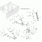 R13HR76AG/AR RANGER 6X6 800 Suspension, a-arms, mid drive and rear drive