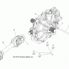 R13HR76AG/AR RANGER 6X6 800 Drive train, mid gearcase mounting