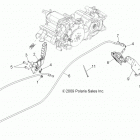 R13TH76/7E RANGER 800 EFI Brakes, park brake asm.