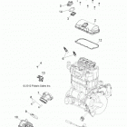 R13TH76/7E RANGER 800 EFI Engine, throttle body and valve cover