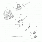 R13UH88/UH9E RANGER 900 XP ALL OPTIONS Engine, intake and throttle body