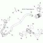 R13WH50AG/AH/AR/AX RANGER 500 CREW MIDSIZE Engine, air intake