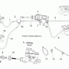 R13WH50AG/AH/AR/AX RANGER 500 CREW MIDSIZE Brakes, lines and master cylinder