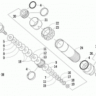 XF 7000 CC SP Задняя  подвеска, передний амортизатор