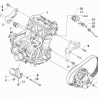 ZR 9000 SP RR Опора двигателя и вариатор
