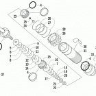M 1100 Turbo HCR Задняя  подвеска, передний амортизатор