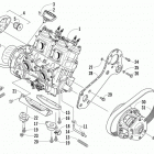 XF 800 Sno Pro HighCountry LTD Опора двигателя и вариатор