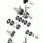 GSX SE 600HOE XR Коленвал и поршни
