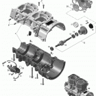MXZ SPORT 600 REV-XP Картер , водяной и масляный насос