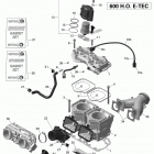 MXZ X 600HOE XS Цилиндр и система впрыска