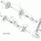 MXZ X-RS 600HOE XS RS 05- pulley system 600 ho etec_19m1403a