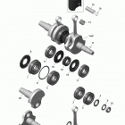 MXZ TNT 600HOE XP Коленвал и поршни