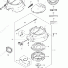 DF 25RL Magneto Cover / Recoil Starter / Silencer (DF25 E03)