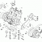 XF 8000 CROSS-COUNTRY SNO PRO 141 ORANGE Опора двигателя и вариатор