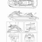 WAVERUNNER FZS GX1800AP Наклейки предупреждения