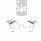 GRIZZLY 700 EPS 4WD YFM700PFL/YFM700PFG/YFM700PFR Наклейки