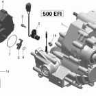 Outlander L 500 EFI Коробка передач в сборе и 4x4 actuator