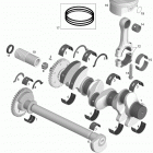 WAKE 155 01- crankshaft, pistons and balance shaft _02r1529