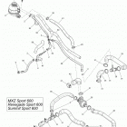 MXZ Sport 600 XP120 Система охлаждения