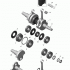 MXZ XRS 600HOETEC XS-RS120 Коленвал и поршни