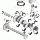 180 Challenger SE 215 Коленвал и поршни