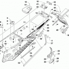 M 6000 141 Green (US), Green Intl (OS) Tunnel, rear bumper, and snowflap assembly  (os)