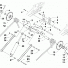 ZR 8000 SNO PRO 137 Green (US), Orange (US) Rear suspension rear arm assembl