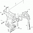 4-STROKE TOURING Timing chain cover  /  oil pump assembly