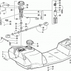 ZL 600 EFI (ESR) Gas tank and fuel pump assemblies (esr)