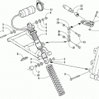 ZR 440 SNO PRO (SNO-CROSS) Shock absorber and sway bar assembly (cross country)