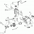CHEETAH 440 1-SPEED Oil  /  water tank, carburetor, and silencer assemblies